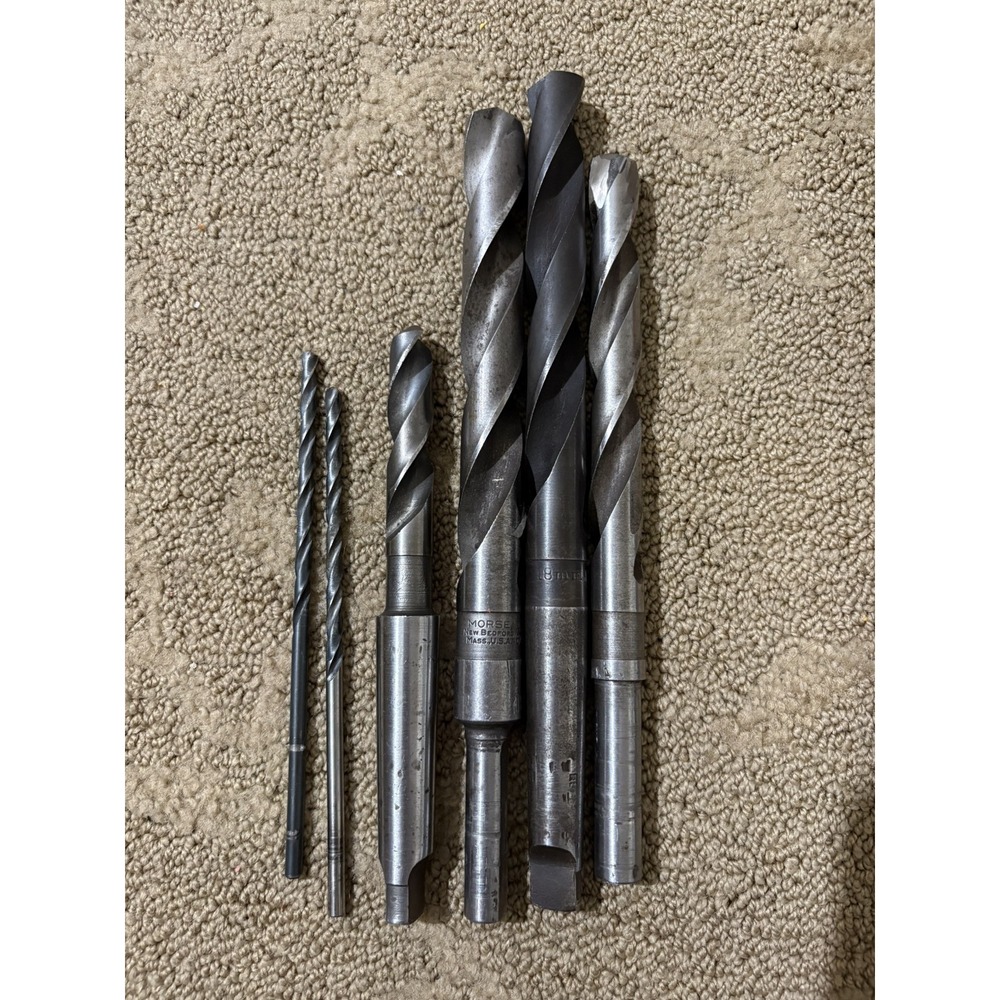 Lot Of 6 MORSE USA TWIST DRILL BIT MORSE TAPER 17/32‎ 47/64 18mm See Pictures
